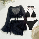 4-Piece Sexy Lace Mesh Bikini Set | ZAKAPOP