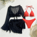 4-Piece Sexy Lace Mesh Bikini Set | ZAKAPOP