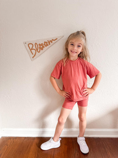 Bamboo Tee &amp; Bike Shorts - sold as separates
