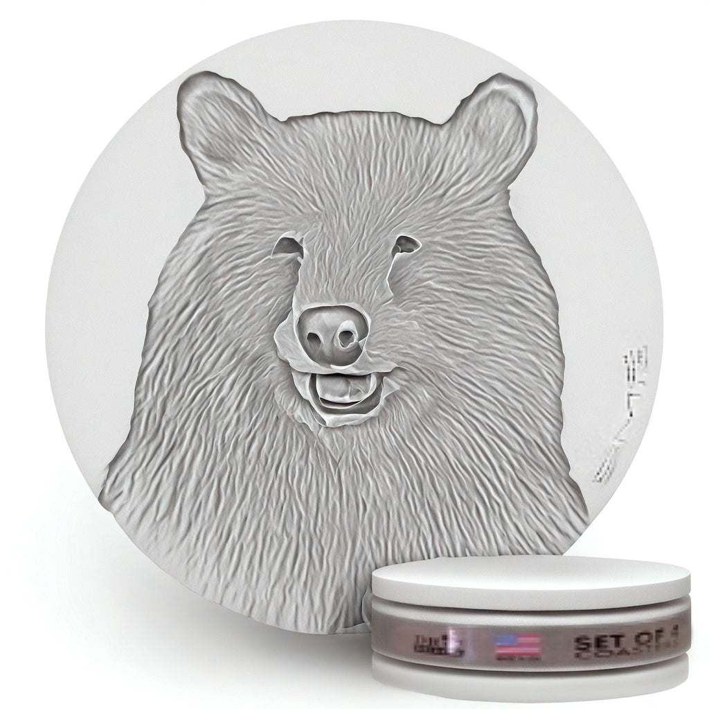 Bear Face Drink Coasters