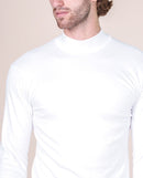 BASIC COTTON Free Spirit Premium Quality 100% Brushed/Fleece Cotton Men's Turtleneck Made in Italy (955)