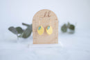 Clay Earrings | Sunshine Lemon Hoops | Indigo Daydream Collection