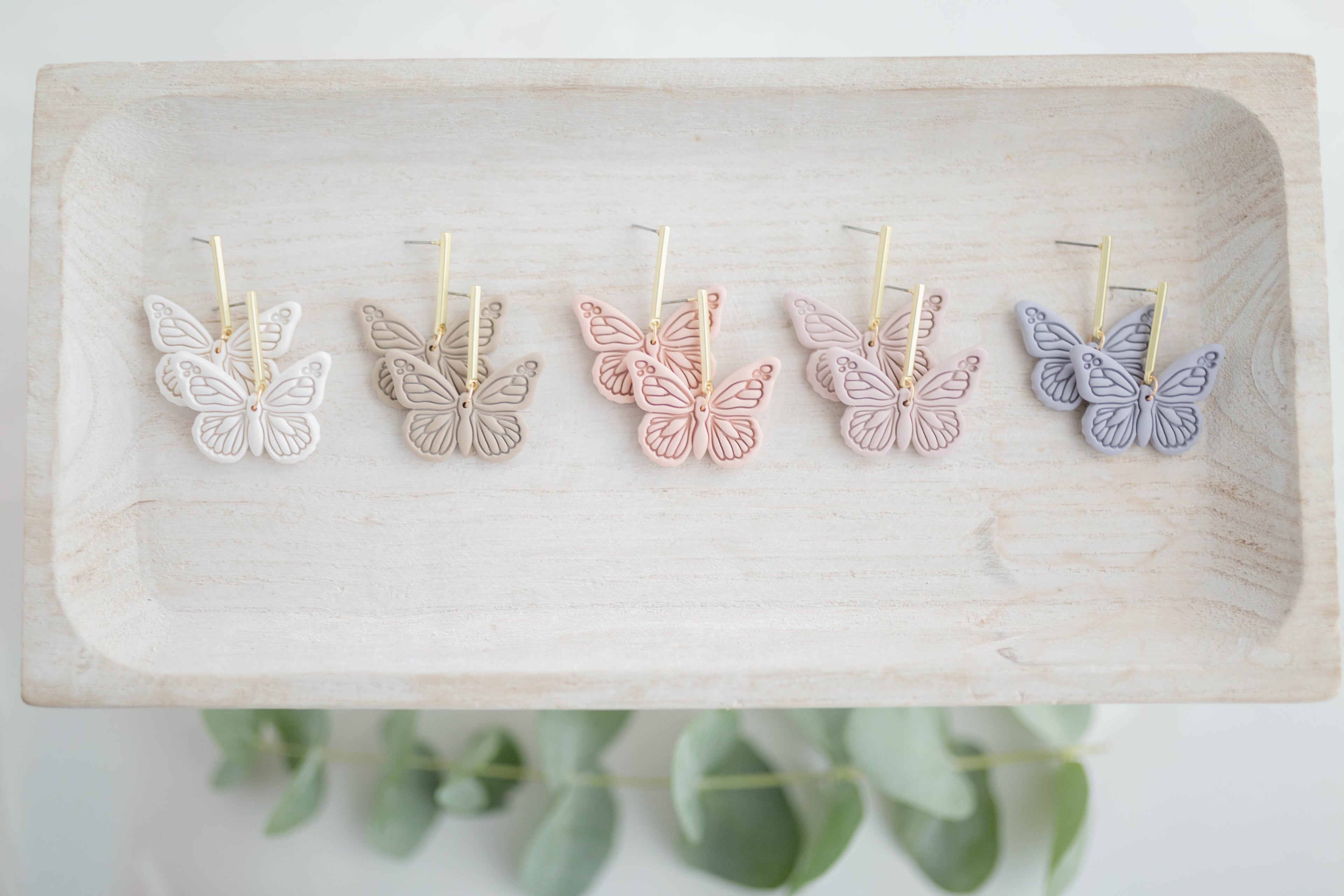 Clay earring | Butterfly Dangles | Garden Collection