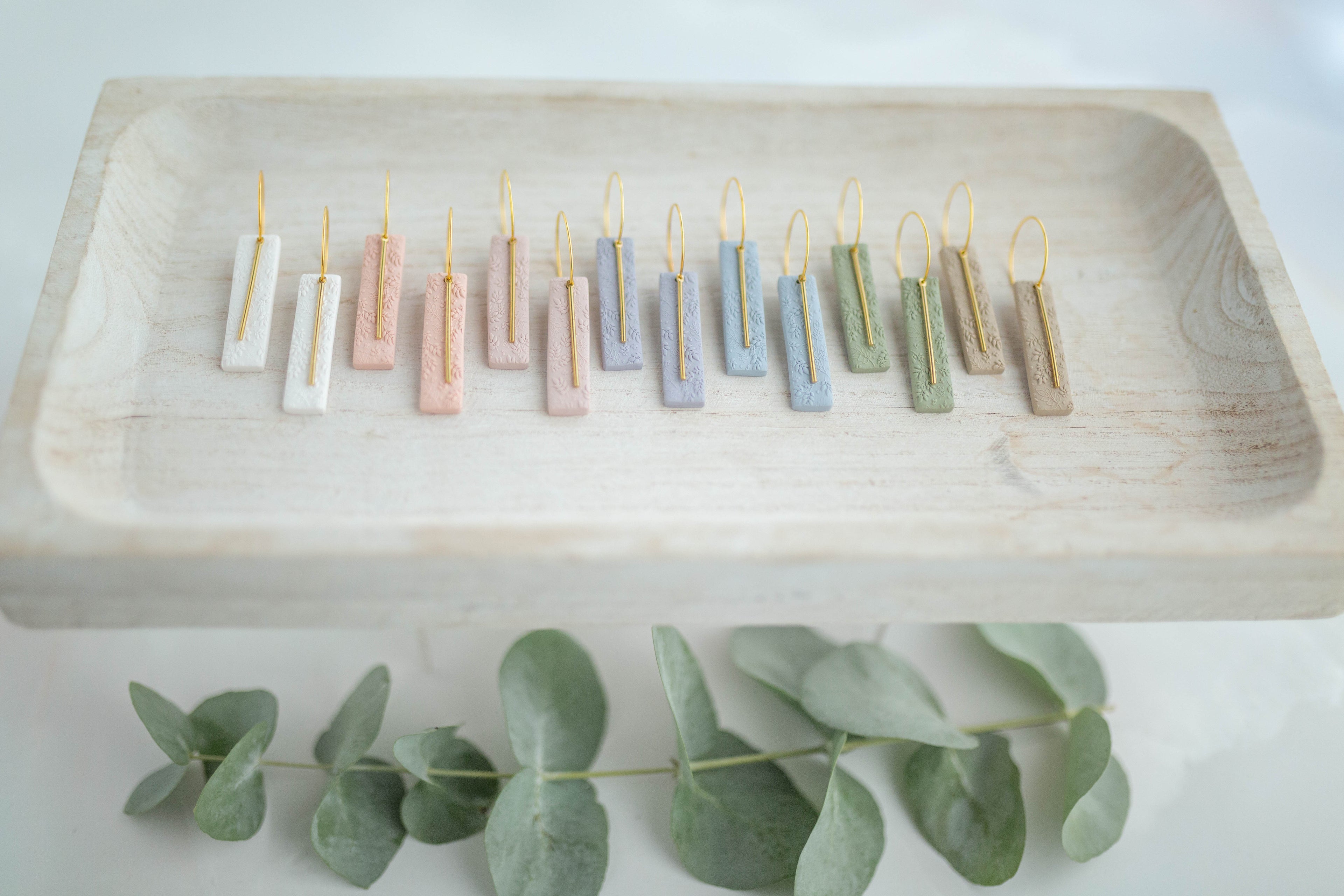 Clay earring | Flower Garden Hoops | Garden Collection