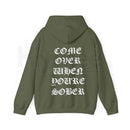 Black Lil Peep 'Come Over When You're Sober' Hoodie – Emo Rap Graphic Pullover, Oversized Vintage Hip-Hop Style Top