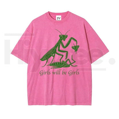 "Bad Omen" 230g Heavyweight Vintage Washed Streetwear Tee