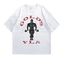 Gold's Gym Weightlifting Graphic Tee – Men's 100% Cotton Bodybuilding T-Shirt
