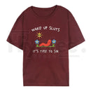 "Wake Up Slts" – Funny Animal Meme Unhinged Graphic Top
