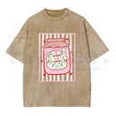 Jesus Is My Jam Vintage Washed T-Shirt – Christian Strawberry Graphic Cotton Tee