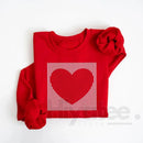 Retro Valentines Heart Sweatshirt: Cute Love Crewneck for Teachers, Moms & Women