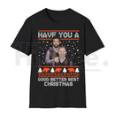 Good Better Best Christmas Football Ugly Pattern Classic T-Shirt – Retro Sports Game Day Tee