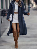 Autumn Winter Fashion Elegant Long Coat Woman Plush Warm Faux Fleece Coat Women Teddy Jacket Female Teddy Coat Outwear Ladies