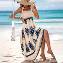 Women’s Wide-Strap Printed Maxi Dress