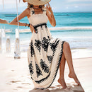 Women’s Wide-Strap Printed Maxi Dress