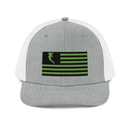 Flag Embroidered Neon Green (Snapback)