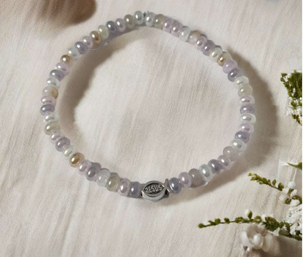 Bead Bracelet with Freshwater Shell &amp; Pearl Beads