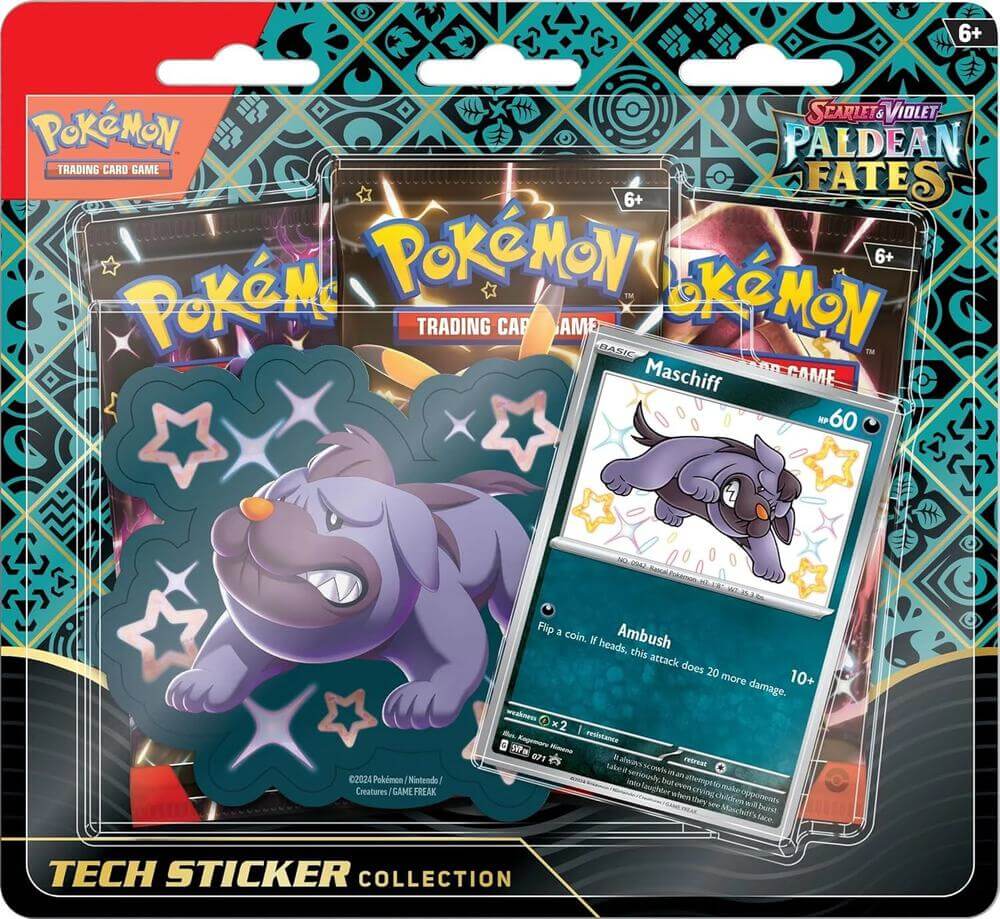 POKEMON SCARLET & VIOLET PALDEAN FATES TECH STICKER COLLECTION MASCHIFF