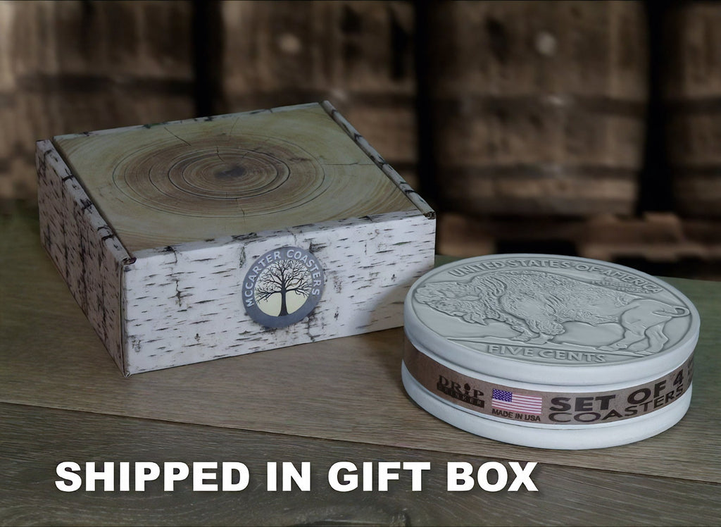 Buffalo Nickel Drink Coasters