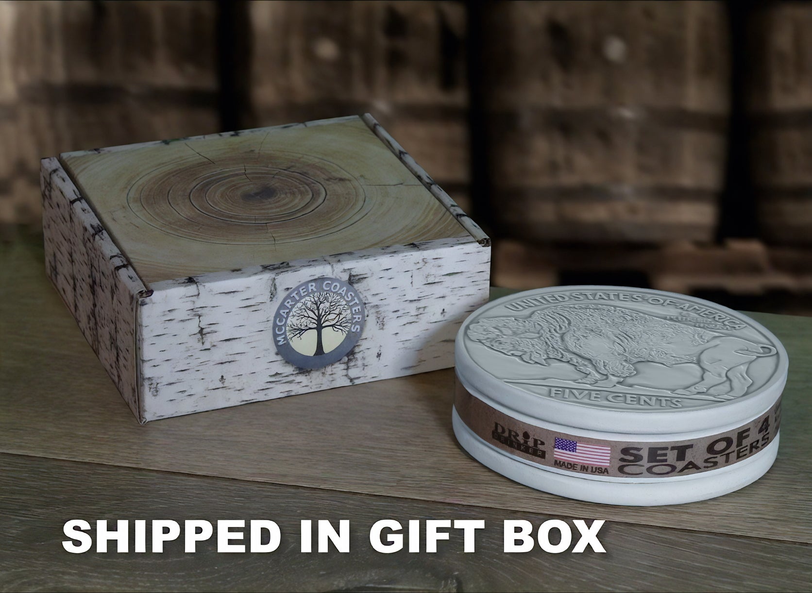 Buffalo Nickel Drink Coasters