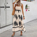 Women’s Wide-Strap Printed Maxi Dress