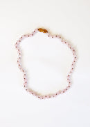 Pure Gemstone + Natural Rose Quartz || Beaded Necklace