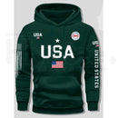 USA Flag Print Men’s Fleece Hoodie – United States Letter Print Unisex Knit Pullover for Couples & Students, 2026 Spring Fashion