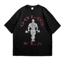 Gold's Gym Weightlifting Graphic Tee – Men's 100% Cotton Bodybuilding T-Shirt