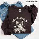 Rage Consumes Me Sweatshirt: Cute Cat Meme Crewneck - Trendy Funny Holiday Shirt