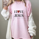 Vintage "I Love Jesus" Classic T-Shirt – Retro Streetwear Letter Print Tee