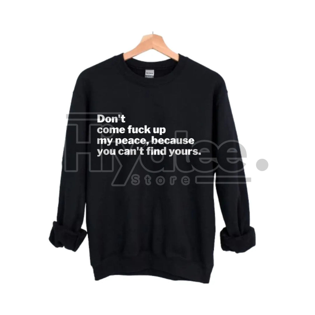 My Peace Unisex Sweatshirt: Mental Health Self-Care Crewneck, Comfort Minimalist Slogan Pullover, Wellness Gift