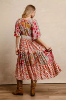 BiBi Floral Print Mix and Match Midi Dress