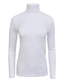 BASIC COTTON Free Spirit Premium Quality 100% Brushed Cotton Women's Turtleneck Top.Made in Italy (655)