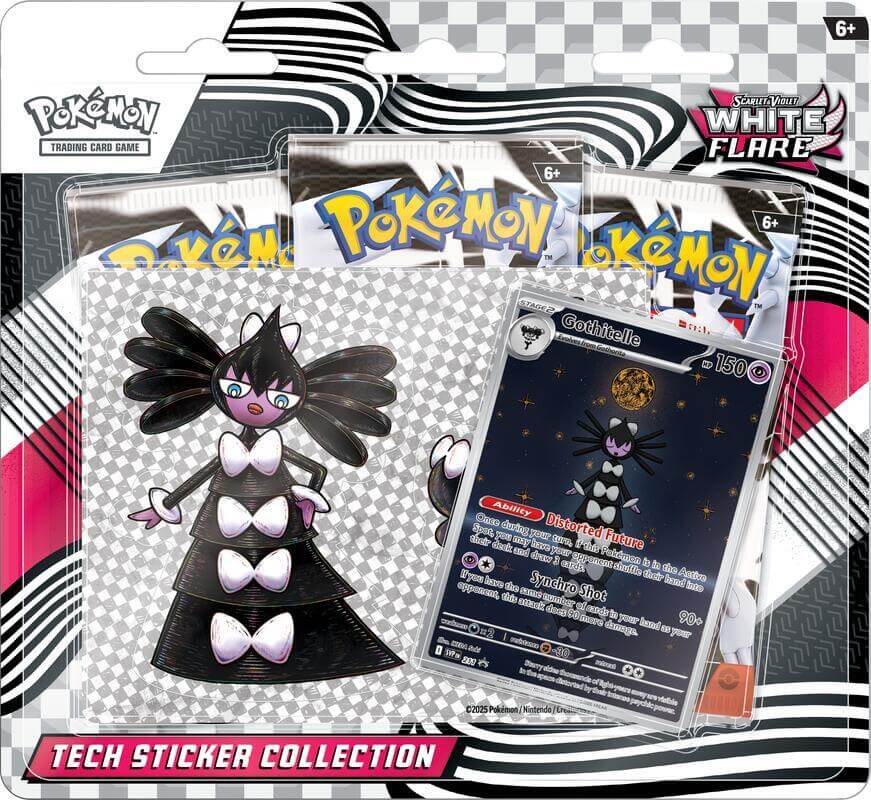 Scarlet & Violet White Flare Tech Sticker Collection