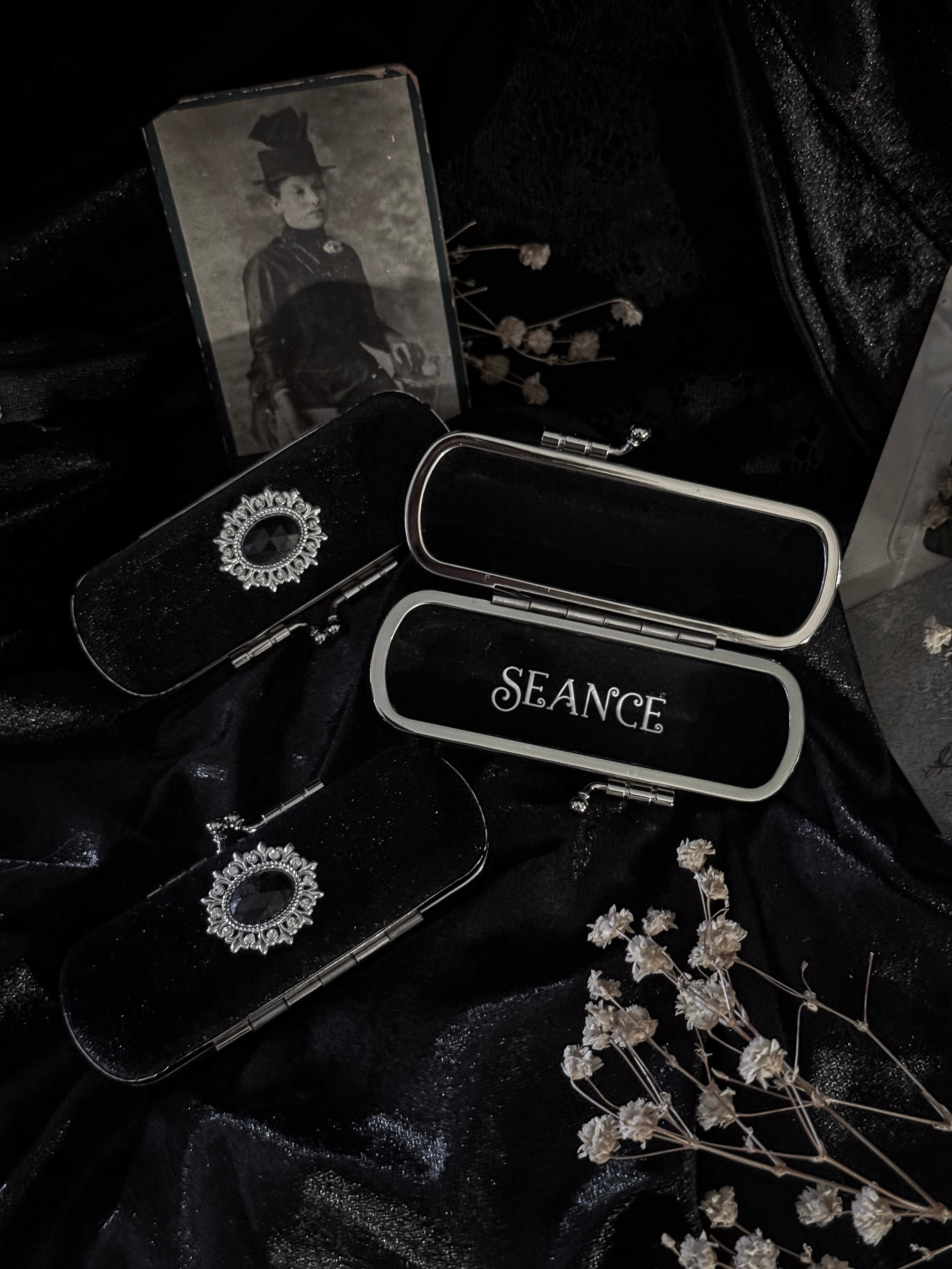 The Mourning Compact - perfume carry case.