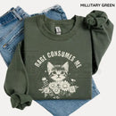 Rage Consumes Me Sweatshirt: Cute Cat Meme Crewneck - Trendy Funny Holiday Shirt