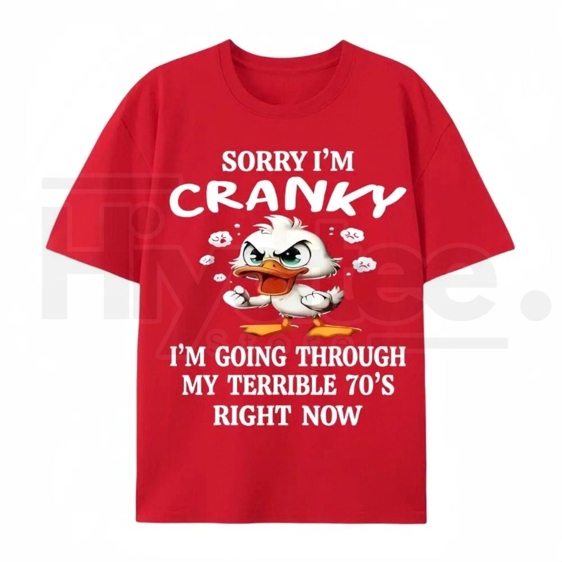 Funny 70s Duck Graphic Tee – Cute Retro Aesthetic 100% Cotton Unisex Shirt