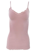 BASIC COTTON Free Spirit Premium Quality 100% Cotton Women's Spaghetti Straps Top Made in Italy (601)