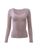 EGI Luxury Modal Women's Long Sleeved T-Shirt. Proudly Made in Italy (Deep Crew Neck 1145)