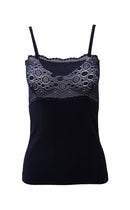 Mare Luxury 100% Mako Cotton Women's Lace-Trimmed Camisole. Proudly Made in Italy (262)