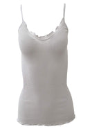 BASIC COTTON Free Spirit Premium Quality 100% Cotton Women's Spaghetti Straps Top Made in Italy (601)