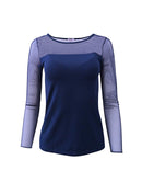 EGI Luxury Modal Women's Tulle Top Long Sleeved. Proudly Made in Italy.