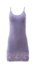 EGI Luxury Modal Women's Lace-Trimmed Full Slips Chemise. Proudly Made in Italy (1129)
