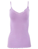 BASIC COTTON Free Spirit Premium Quality 100% Cotton Women's Spaghetti Straps Top Made in Italy (601)