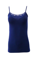 EGI Luxury Modal Women's Lace-Trimmed Tank Top. Proudly Made in Italy.(1120)