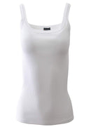 BASIC COTTON Free Spirit Premium Quality 100% Cotton Women's Tank Top. Proudly Made in Italy (616)
