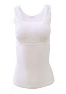 EGI Luxury Modal Women's Lace-Trimmed Tank Top. Proudly Made in Italy (1137)