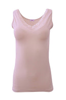 EGI Luxury Modal Women's Lace-Trimmed Camisole. Proudly Made in Italy.(1121)