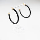 Black Hoop Earrings