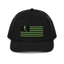 Flag Embroidered Neon Green (Snapback)