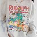 Vintage Rudolph Sweatshirt Christmas Crewneck: Retro Rudolph The Red Nosed Reindeer Shirt, Vintage Christmas Holiday Pullover